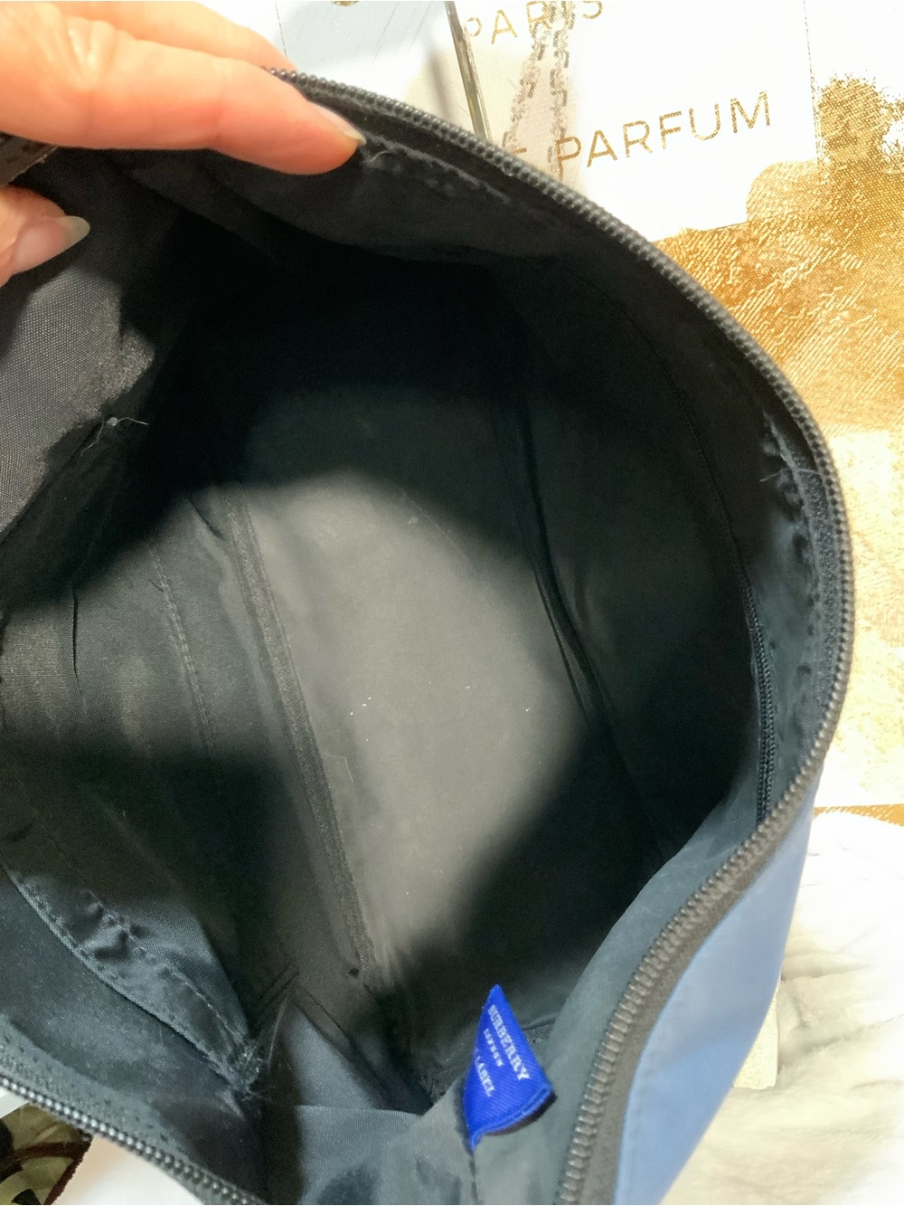 Burberry Navy Shoulder Hobo Bag - Picture 6 of 6